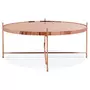 Paris Prix Table Basse Design en Verre  Rona  83cm Cuivre
