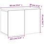 Voir la diapositive 6 : VIDAXL Meuble TV mural noir 60x30x41 cm
