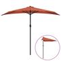 Voir la diapositive 2 : VIDAXL Parasol de balcon et mat en aluminium Terre cuite 270x144x222cm