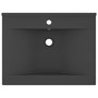 Voir la diapositive 3 : VIDAXL Lavabo avec trou de robinet Gris fonce mat 60x46 cm Ceramique