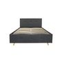 Voir la diapositive 8 : Lit coffre tissu scandinave avec sommier relevable 160x200 cm MILA