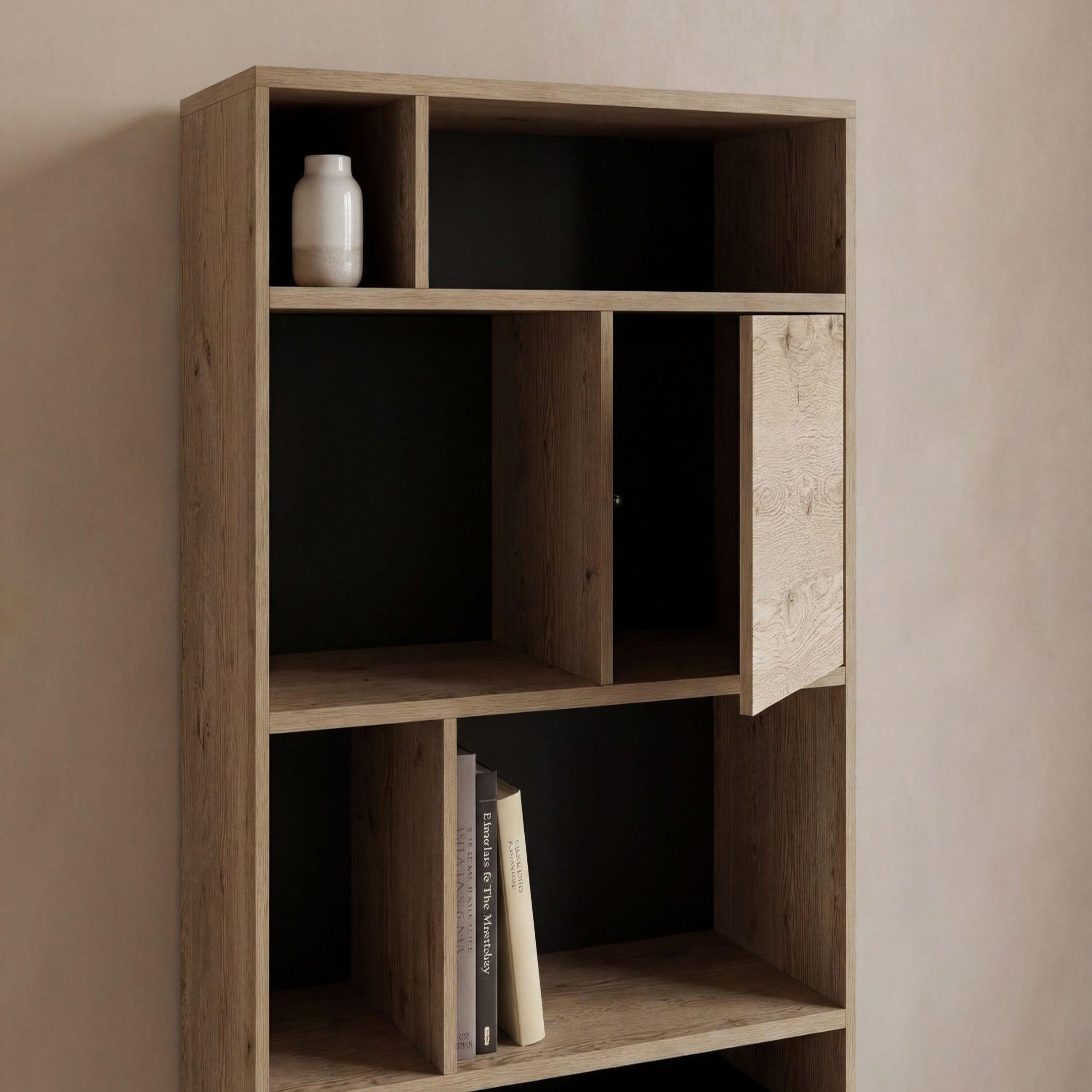 Voir la diapositive 4 : CASANOVA PARIS ELINE - Bibliothèque 90cm en mélamine - Noir