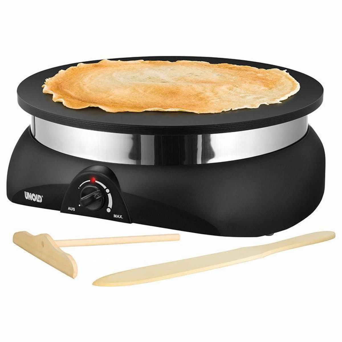 Unold Unold Crepes Maker Profi stainless steel black Schwarz (48155)