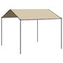 Voir la diapositive 2 : VIDAXL Tente a auvent beige 4x4 m acier et tissu