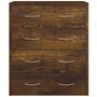 Voir la diapositive 4 : VIDAXL Buffet avec 4 tiroirs 60x30,5x71 cm Chêne fumé