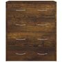Voir la diapositive 4 : VIDAXL Buffet avec 4 tiroirs 60x30,5x71 cm Chêne fumé