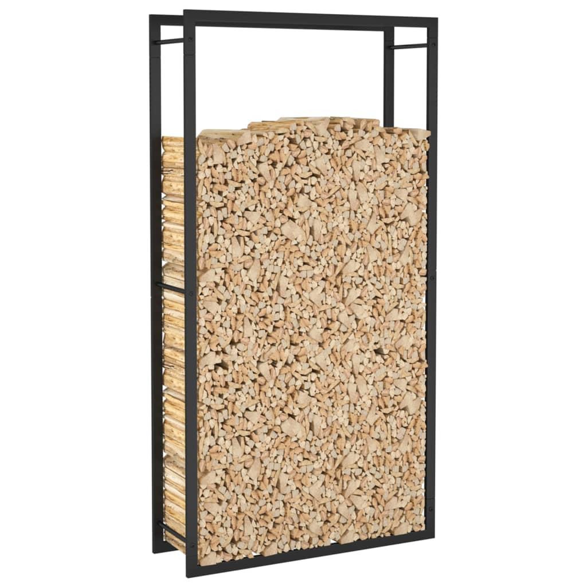 Voir la diapositive 5 : VIDAXL Portant de bois de chauffage Noir mat 80x28x154 cm Acier