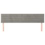 Voir la diapositive 3 : VIDAXL Tetes de lit 2 pcs Gris clair 80x5x78/88 cm Velours