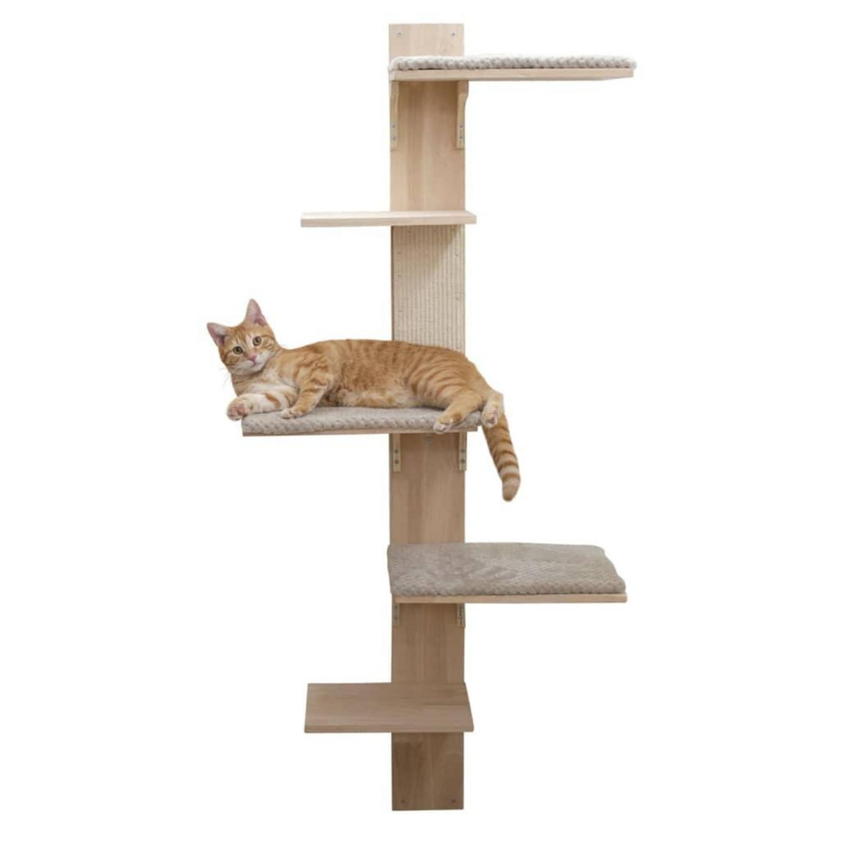 KERBL Kerbl Arbre a chat Timber Wall 150 cm Naturel et taupe