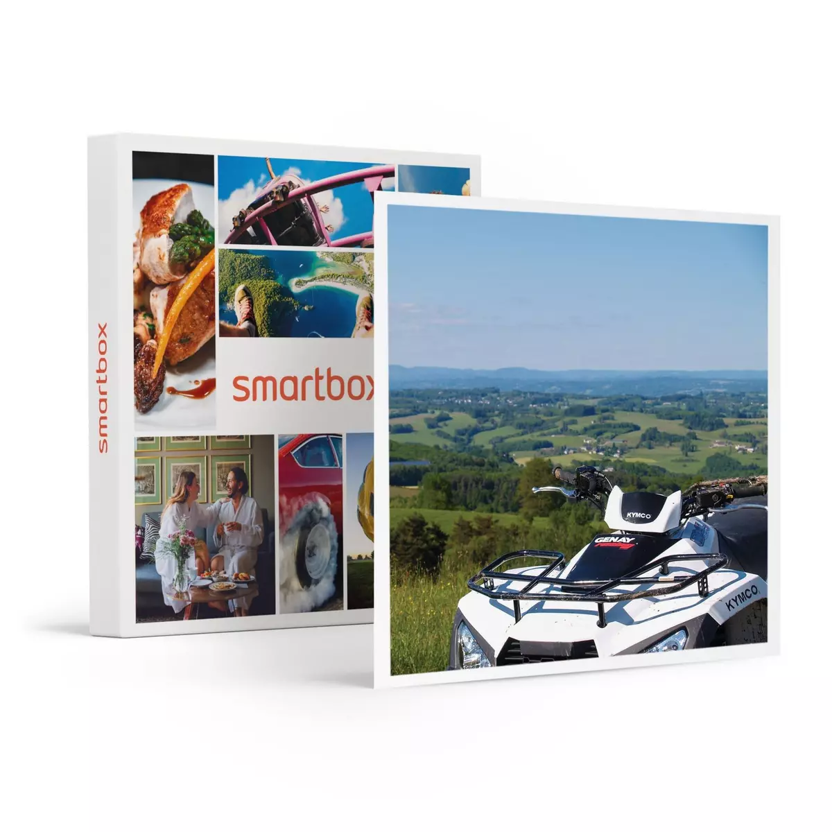 Smartbox Sortie en famille : randonnée en quad pour 2 adultes et 1 enfant vers Brive-la-Gaillarde - Coffret Cadeau Sport & Aventure
