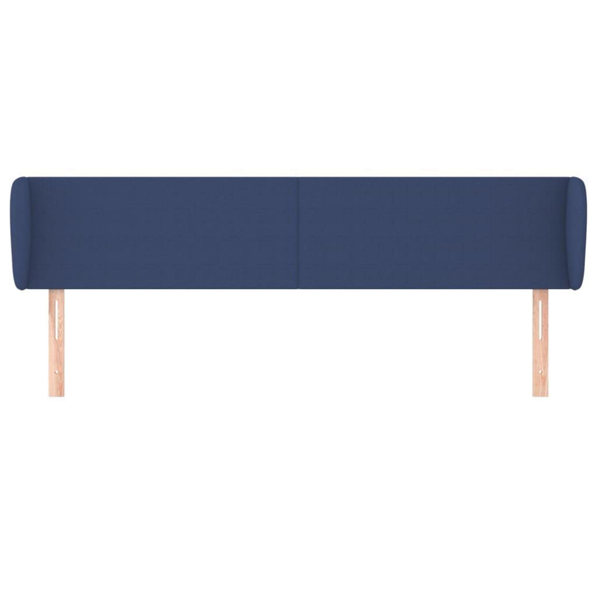 VIDAXL Tete de lit avec oreilles Bleu 203x23x78/88 cm Tissu