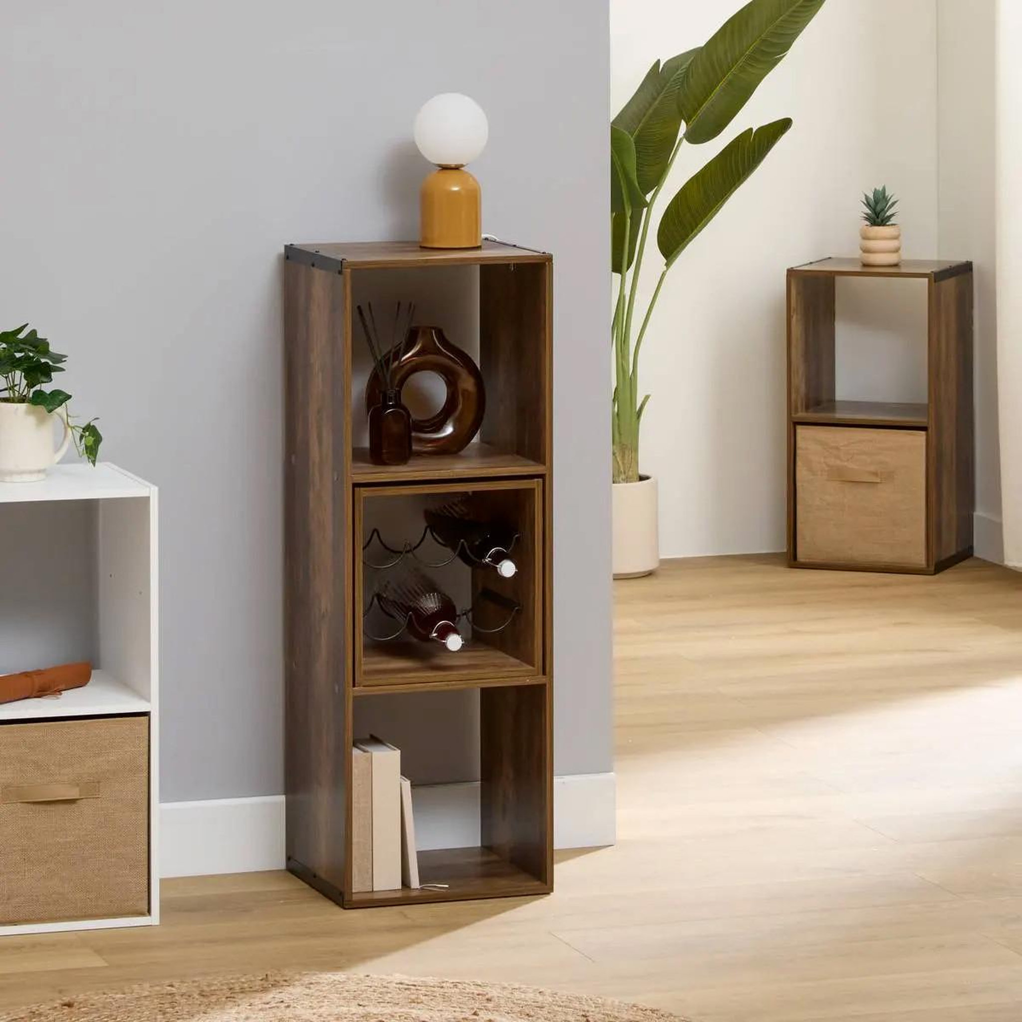 Voir la diapositive 3 : FIVE Étagère 3 cases  mix n'modul  100cm marron