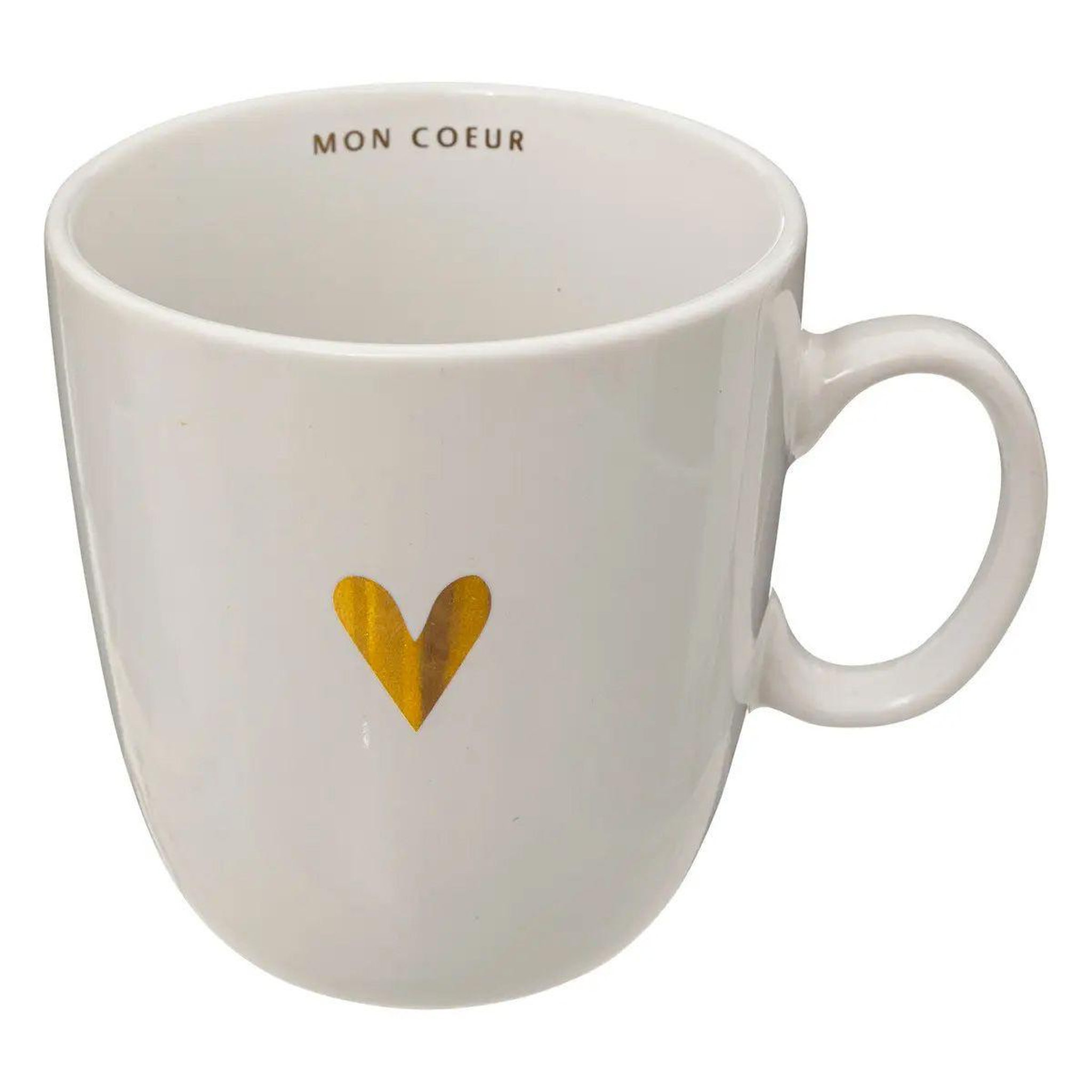 Voir la diapositive 2 : SECRET DE GOURMET Lot de 6 mugs en céramique  the floral  30cl blanc