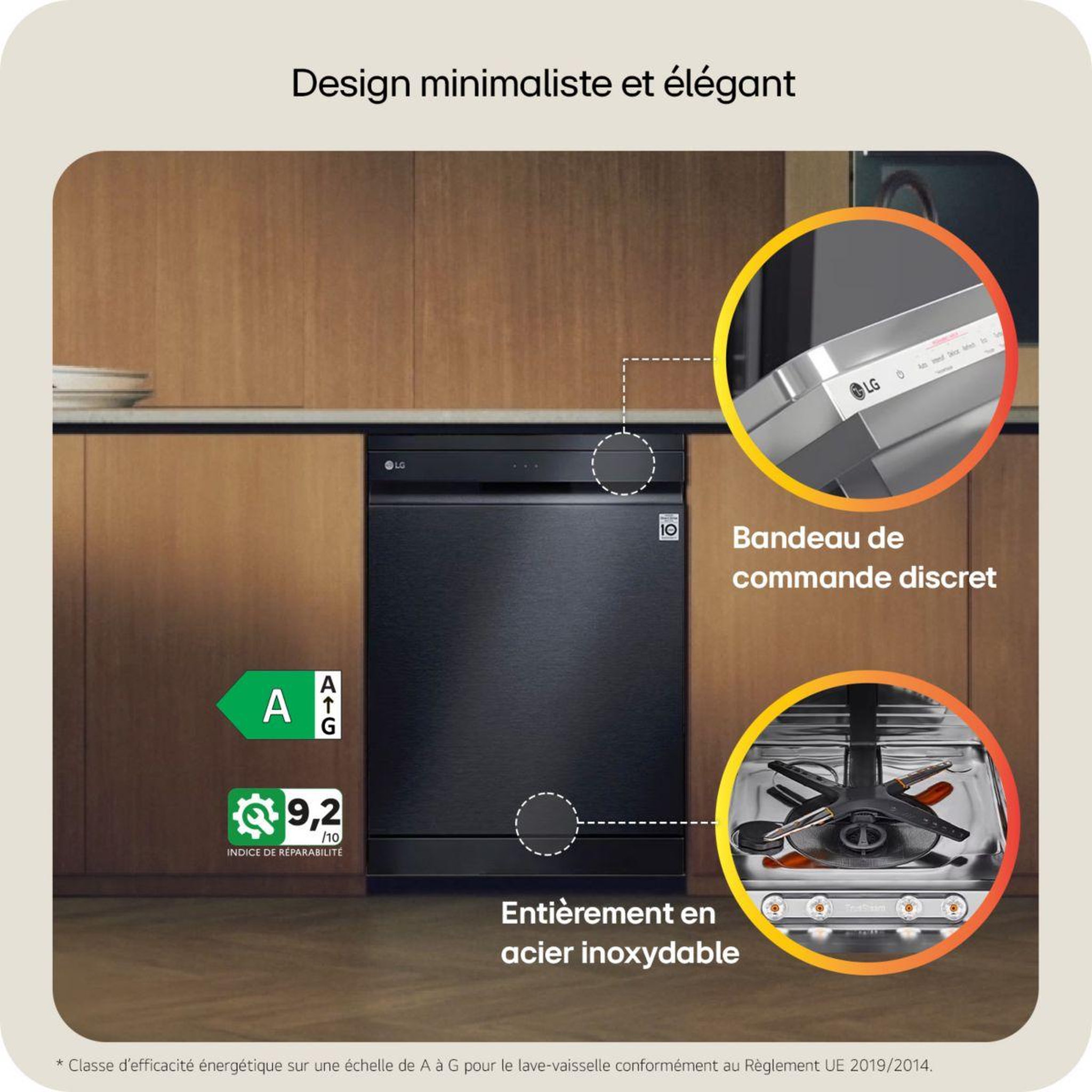 Voir la diapositive 4 : LG Lave vaisselle 60 cm DF587HMS