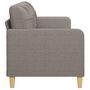 Voir la diapositive 4 : VIDAXL Canapé à 3 places Taupe 180 cm Tissu