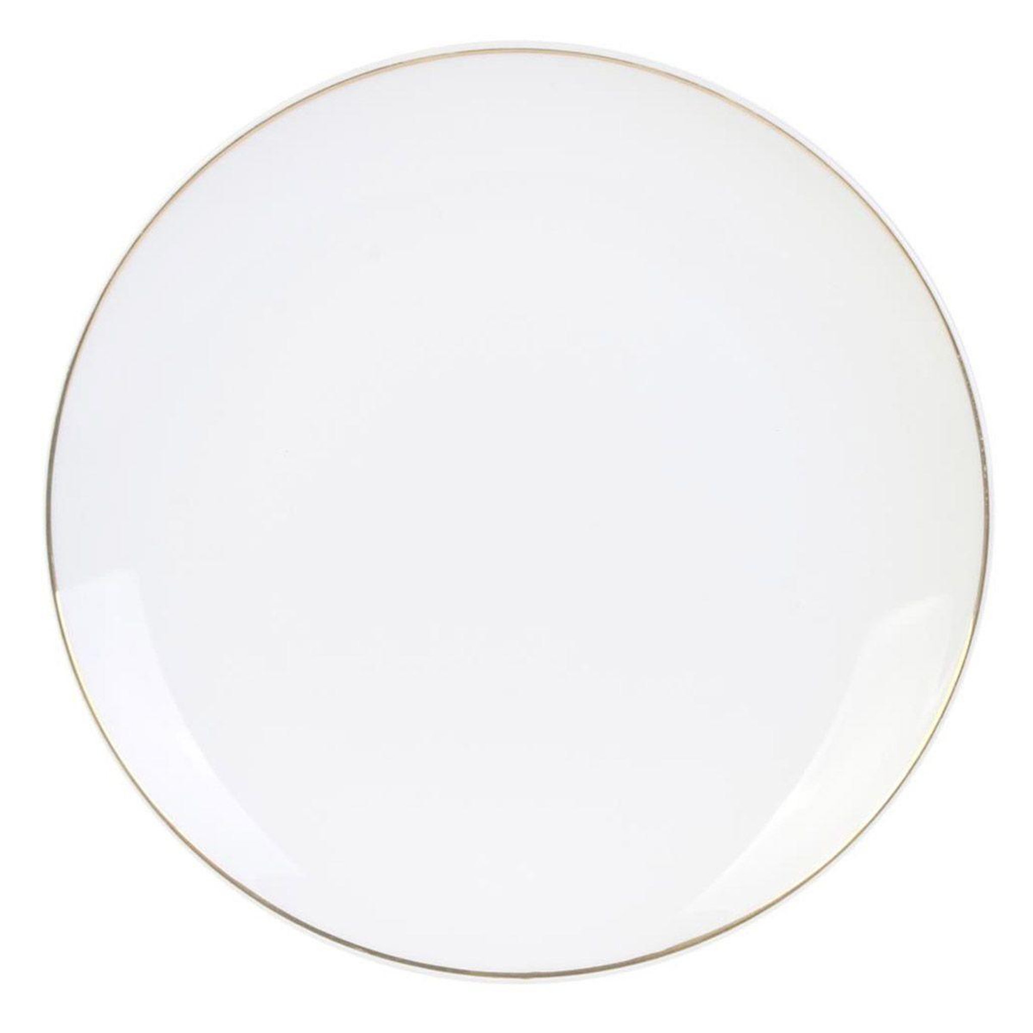 The Home Deco Factory Lot de 6 assiettes à dessert  liseré  20cm blanc