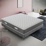 ILOVESLEEP Matelas Ressorts Ensachés PALERMO - Accueil Mémoire De Forme - Epaisseur 22 Cm. Coloris disponibles : Blanc