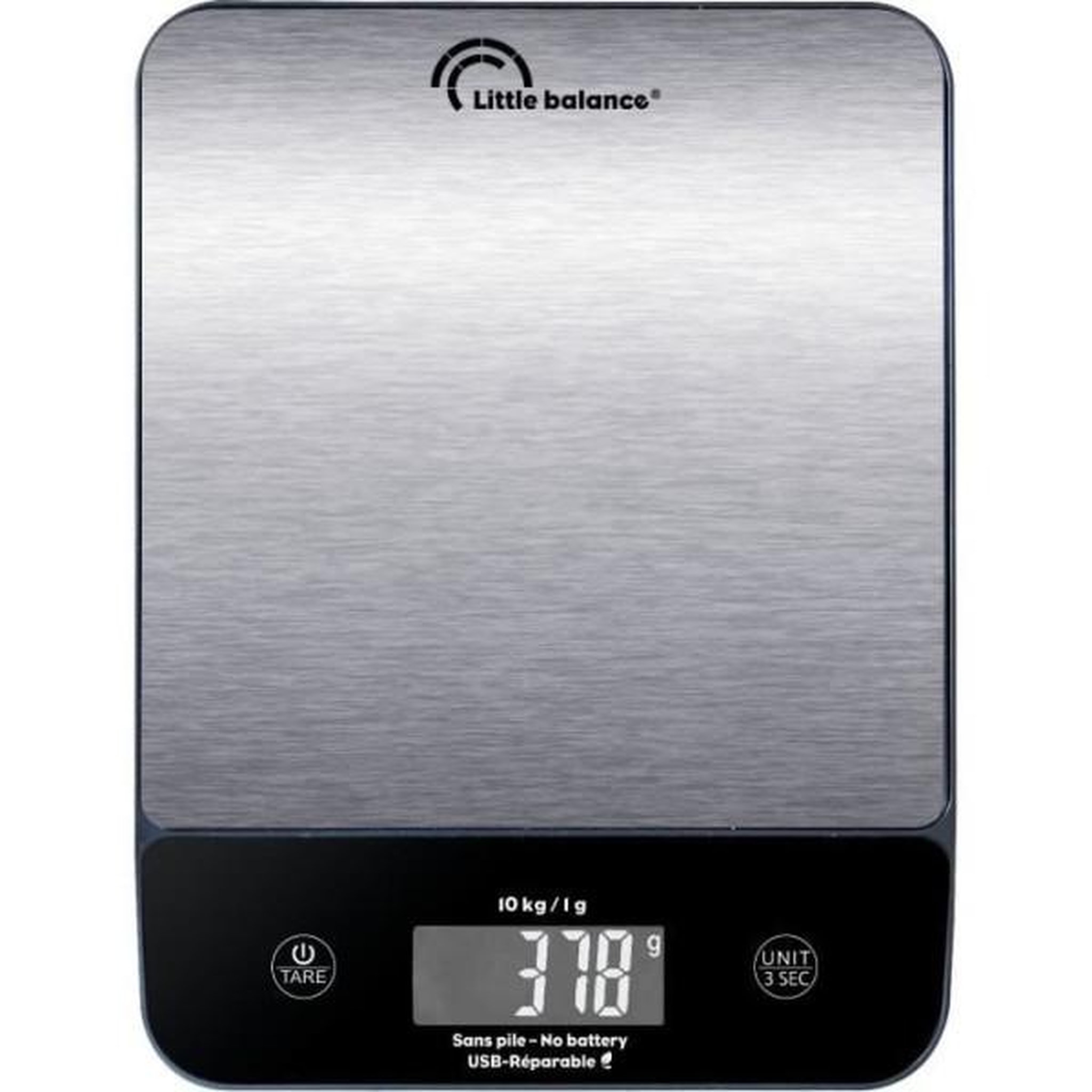 LITTLE BALANCE Balance de Cuisine Electronique de Precision  - Happy Genius 10 Inox -USB - Réparable