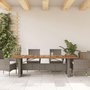 Voir la diapositive 3 : VIDAXL Table de jardin et dessus en bois d'acacia gris resine tressee