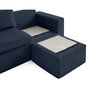 Voir la diapositive 4 : LISA DESIGN Calgary - canapé d'angle déhoussable et modulable 3 places + 1 pouf en velours texturé