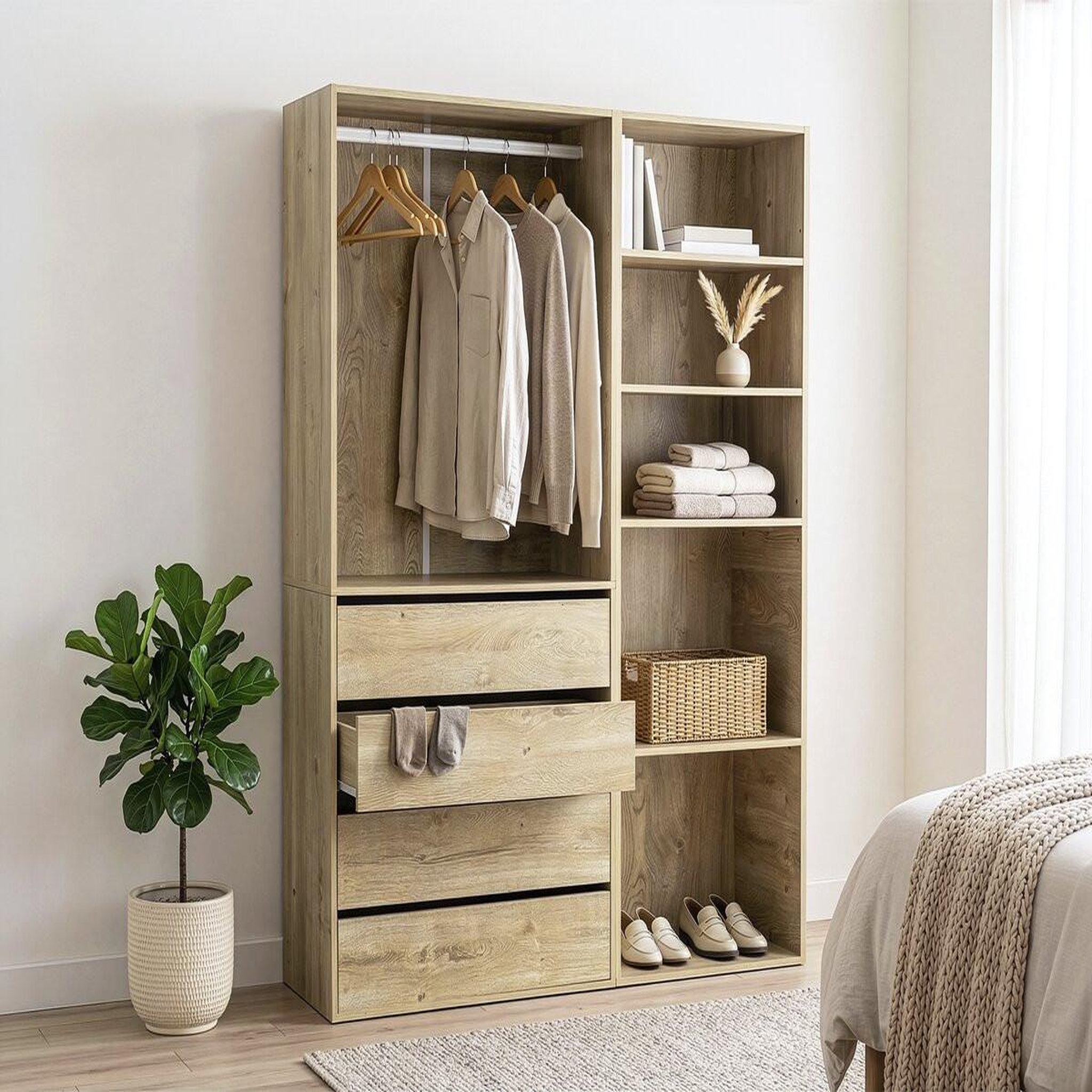 Voir la diapositive 2 : Habitat et Jardin Kit dressing   opéra   modulable - 2 éléments - beige