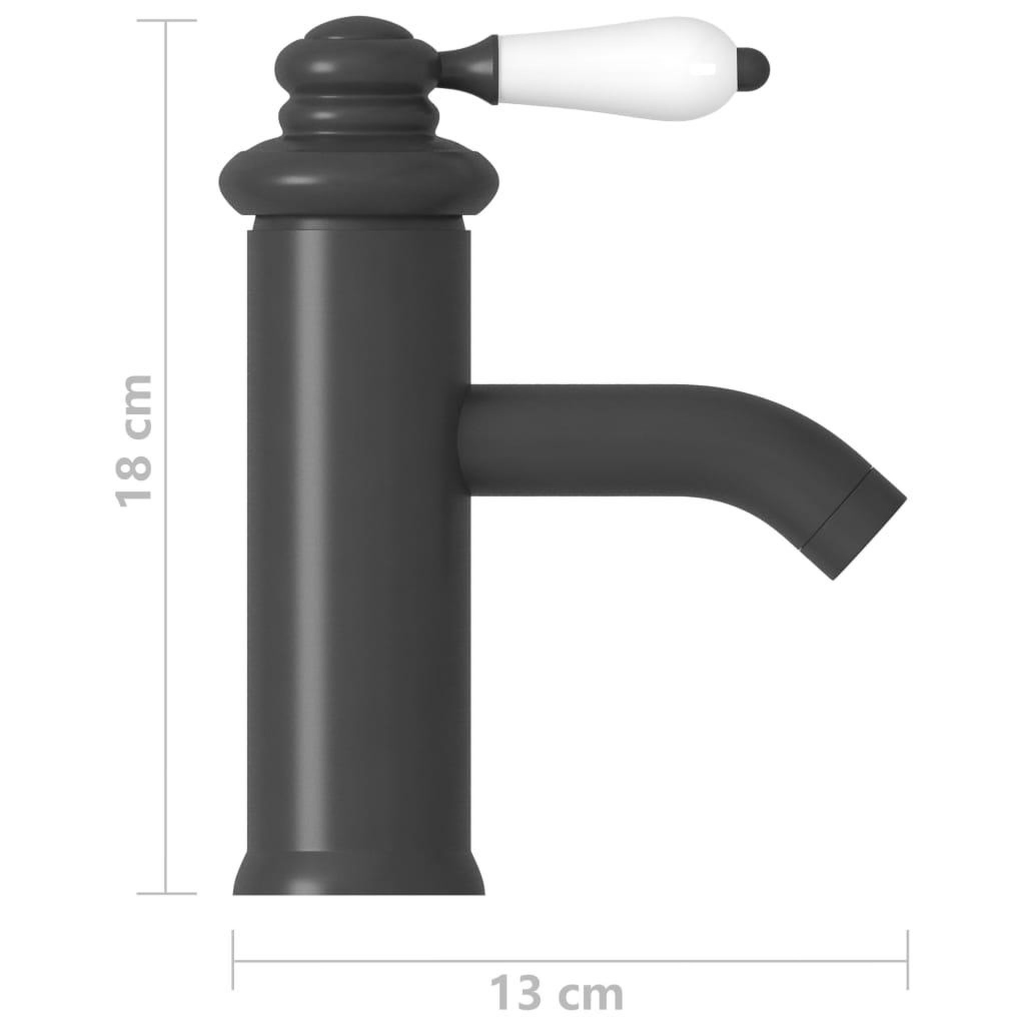 Voir la diapositive 5 : VIDAXL Robinet de lavabo de salle de bain gris 130x180 mm