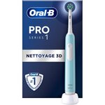 ORAL B Brosse à dents électrique Pro 1 Bleue Cross Action + 1 brossette