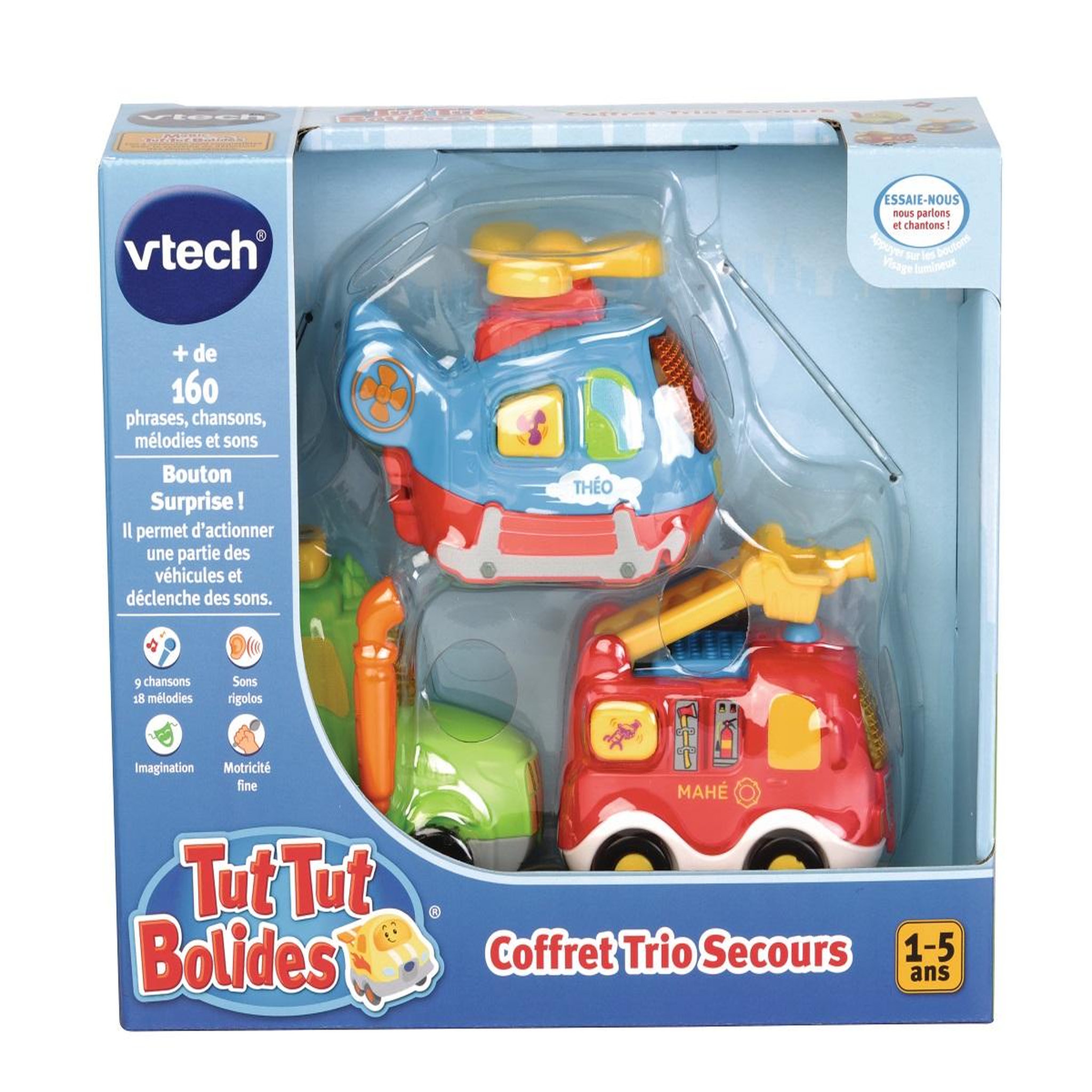 Voir la diapositive 2 : VTECH Coffret trio Pompiers - Tut Tut Bolides Pompier, ambulance, citadine