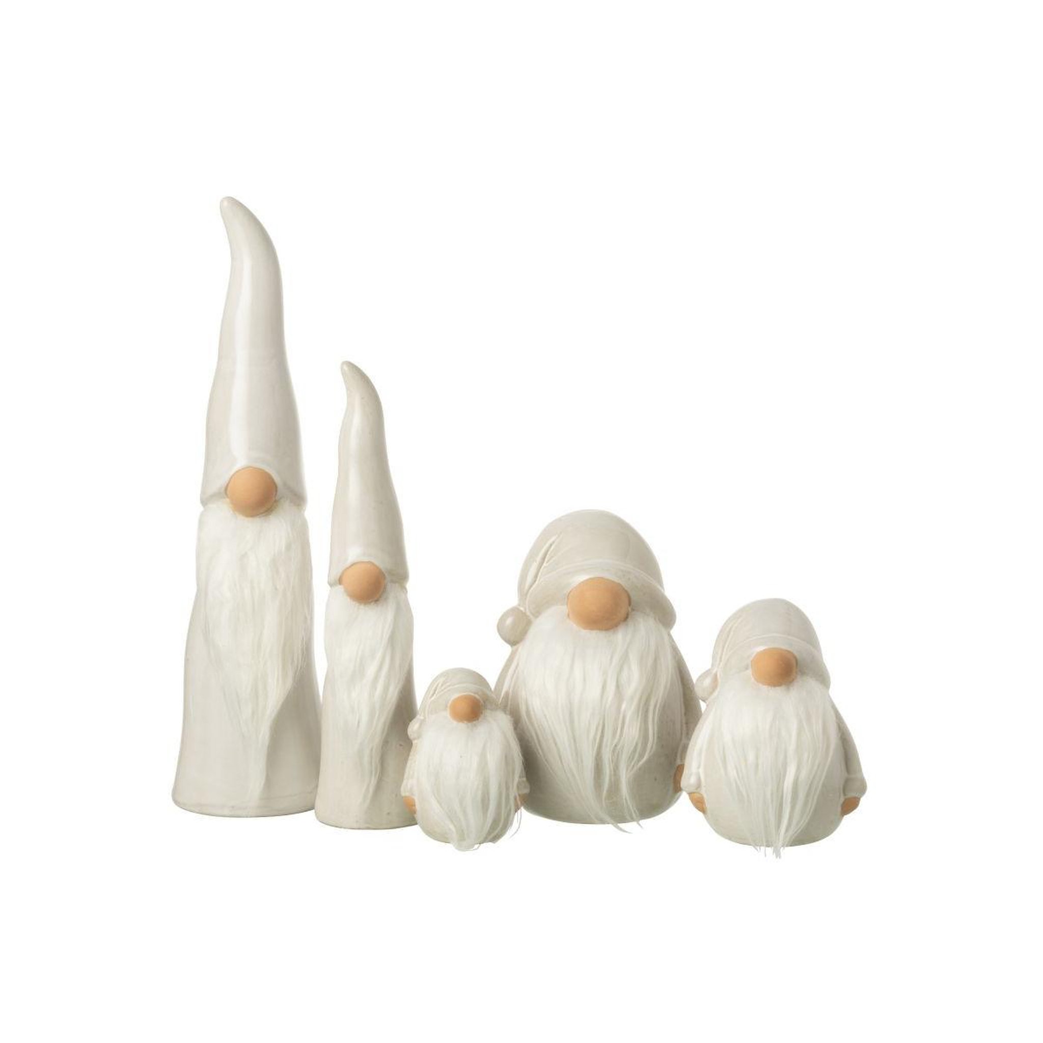 Voir la diapositive 3 : J-LINE Statuette lutin  chapeau pointu  40cm gris clair