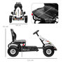 Voir la diapositive 3 : HOMCOM Kart à pédales enfant Go kart Formule 1 Racing passione italia pneus gonflables caoutchouc