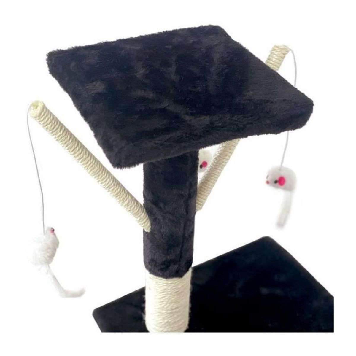 GENERIQUE Arbre a chat BETTY - 30 x 30 x 110 cm - Noir