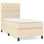 Voir la diapositive 2 : VIDAXL Sommier a lattes de lit avec matelas Creme 80x200 cm Tissu