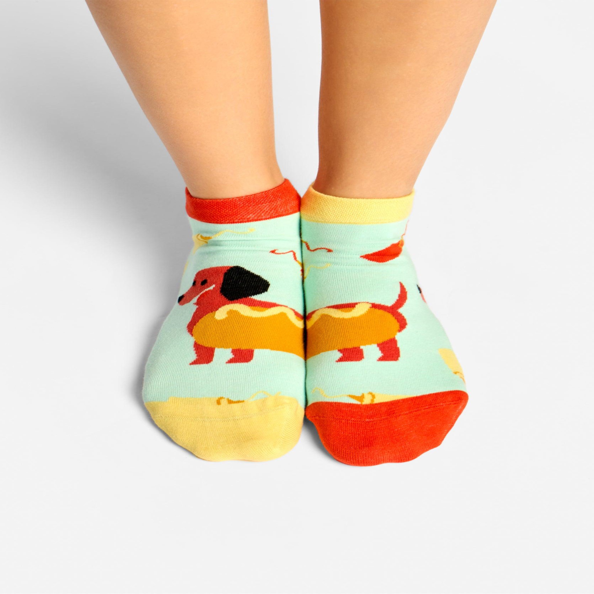 Voir la diapositive 2 : DEDOLES Socquettes teckel hotdog
