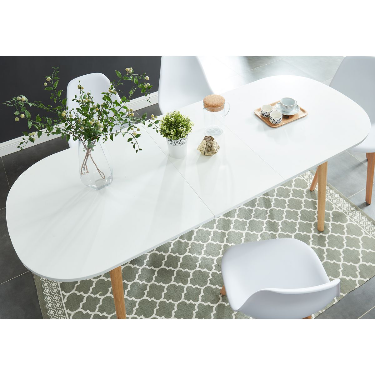 Table de séjour extensible scandinave L160/200cm LOLA