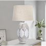 Voir la diapositive 5 : Paris Prix Lampe à Poser en Résine  Atene  67cm Blanc & Naturel