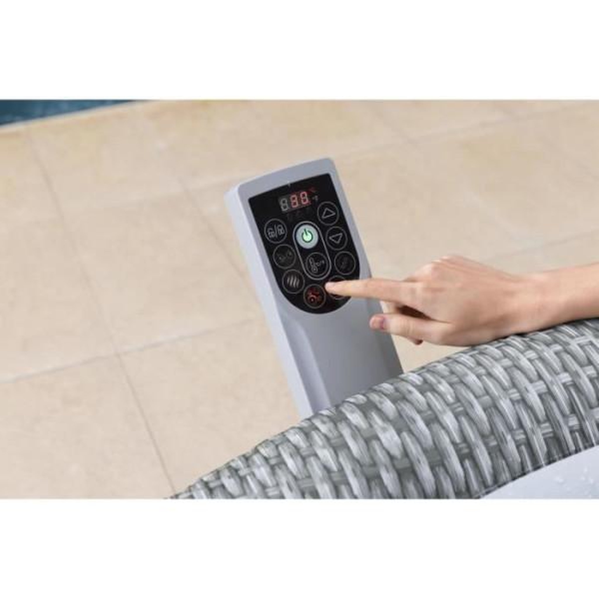 Voir la diapositive 5 : BESTWAY Spa gonflable BESTWAY - Lay-Z-Spa Bali - 140 airjets - 196 x 71 cm - 4 a 6 places - Rond (couverture, cartouche, diffuseur)