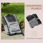 Voir la diapositive 5 : PAWHUT 2 en 1 trolley chariot sac à dos sac de transport à roulettes pour chien chat gris