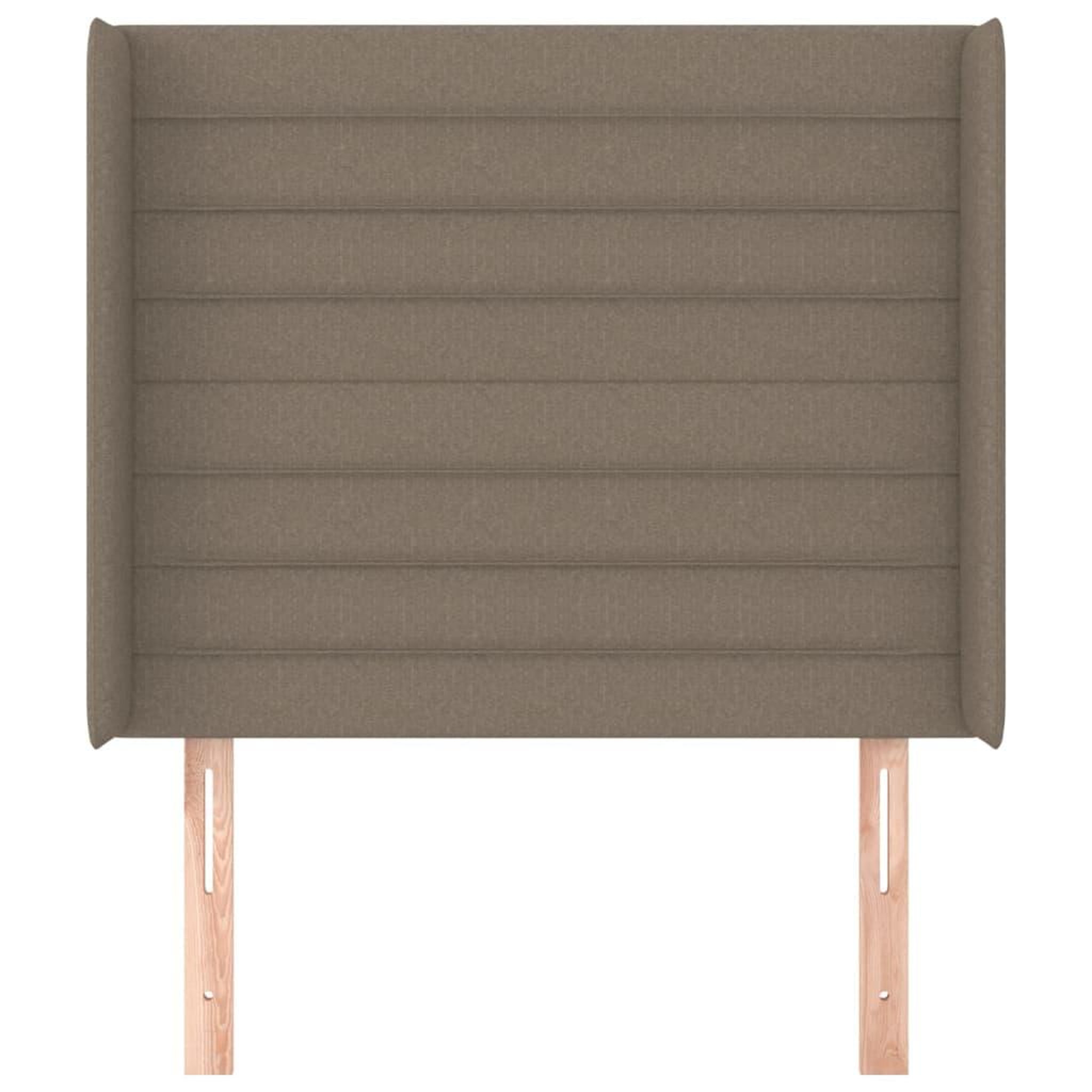 Voir la diapositive 3 : VIDAXL Tete de lit avec oreilles Taupe 103x16x118/128 cm Tissu