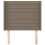 Voir la diapositive 3 : VIDAXL Tete de lit avec oreilles Taupe 103x16x118/128 cm Tissu