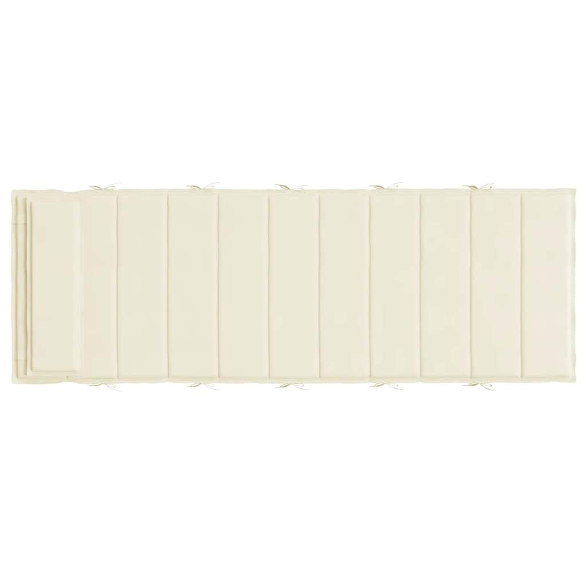 Voir la diapositive 5 : VIDAXL Coussin de chaise longue creme 180x60x3 cm tissu oxford