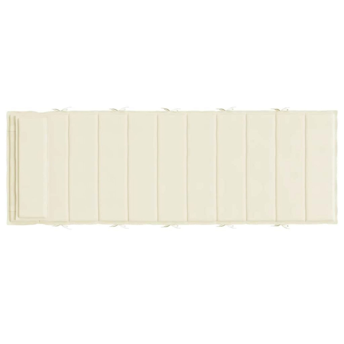 VIDAXL Coussin de chaise longue creme 180x60x3 cm tissu oxford
