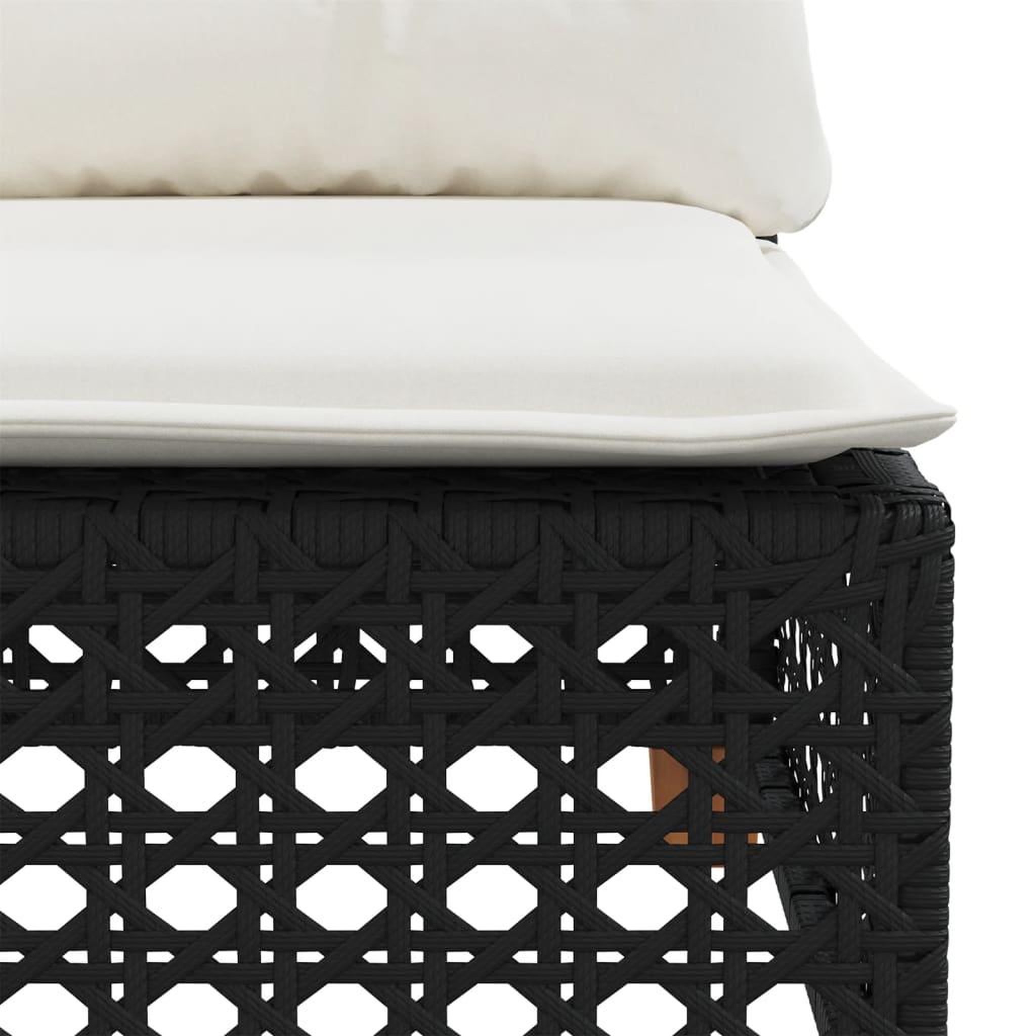 Voir la diapositive 5 : VIDAXL Salon de jardin 7 pcs avec coussins noir resine tressee