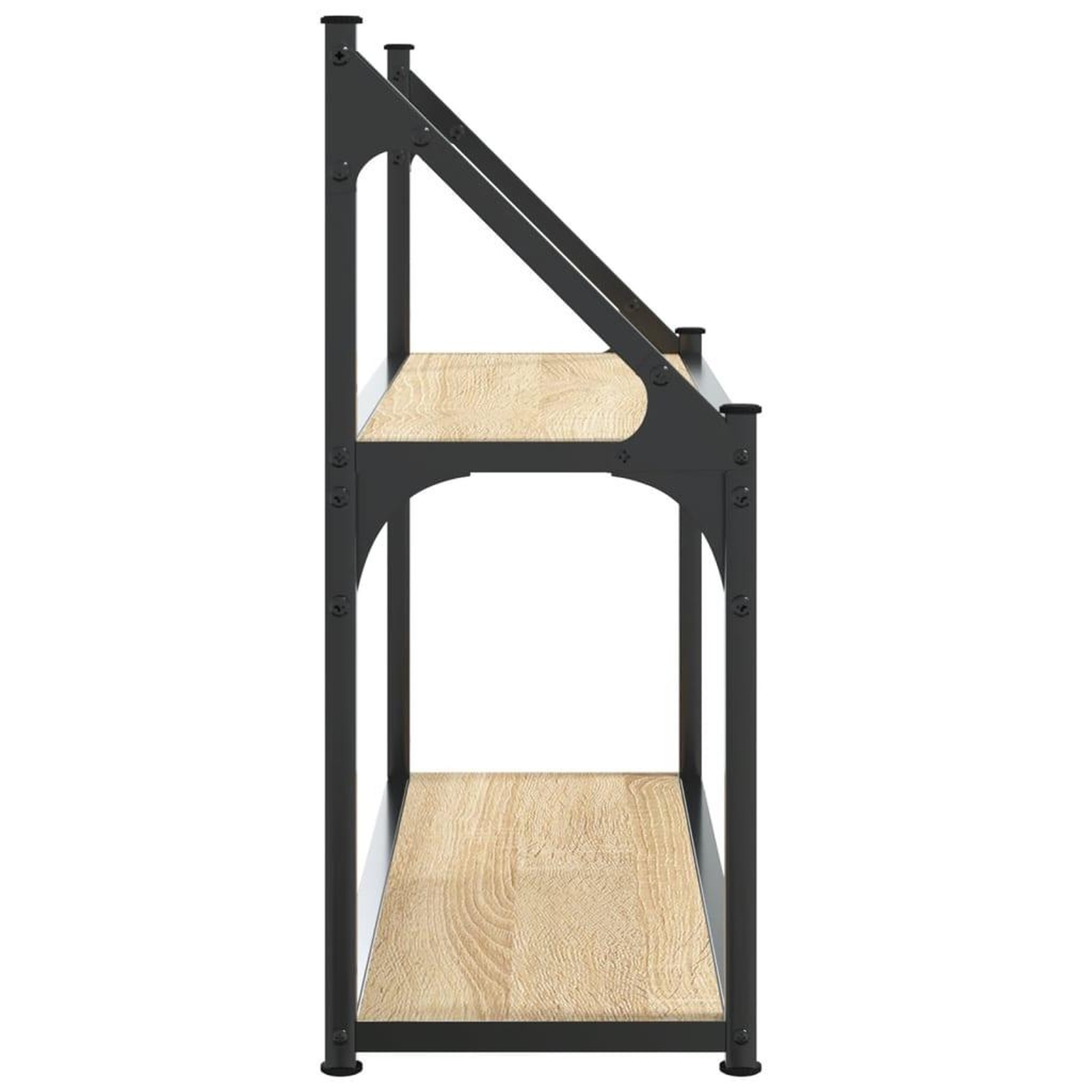 Voir la diapositive 5 : VIDAXL Etagere murale 2 niveaux chene sonoma 60x21x51 cm