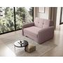 Voir la diapositive 6 : BEST MOBILIER Michelle - fauteuil convertible avec coffre en velours