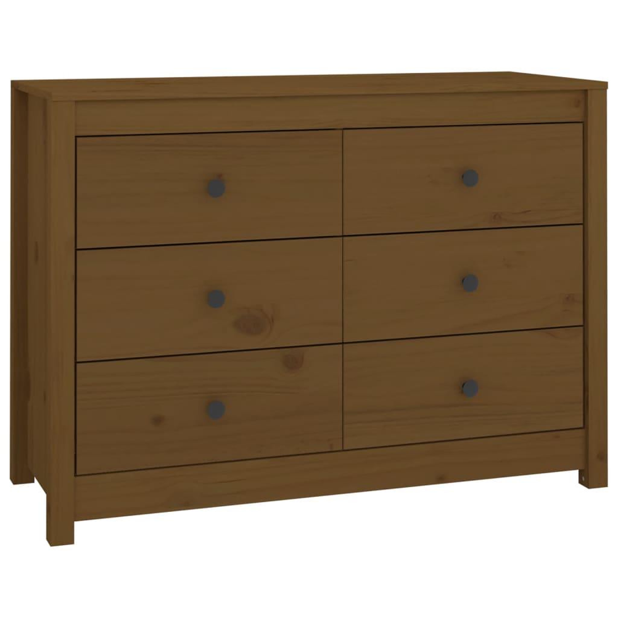 Voir la diapositive 2 : VIDAXL Armoire laterale Marron Miel 100x40x72 cm Bois de pin massif