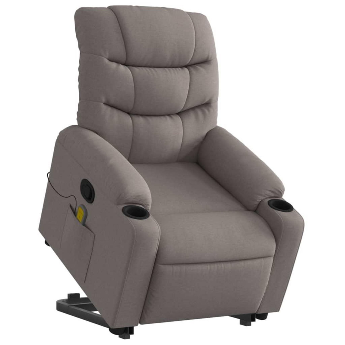 VIDAXL Fauteuil inclinable de massage Taupe Tissu