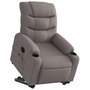 Voir la diapositive 3 : VIDAXL Fauteuil inclinable de massage Taupe Tissu