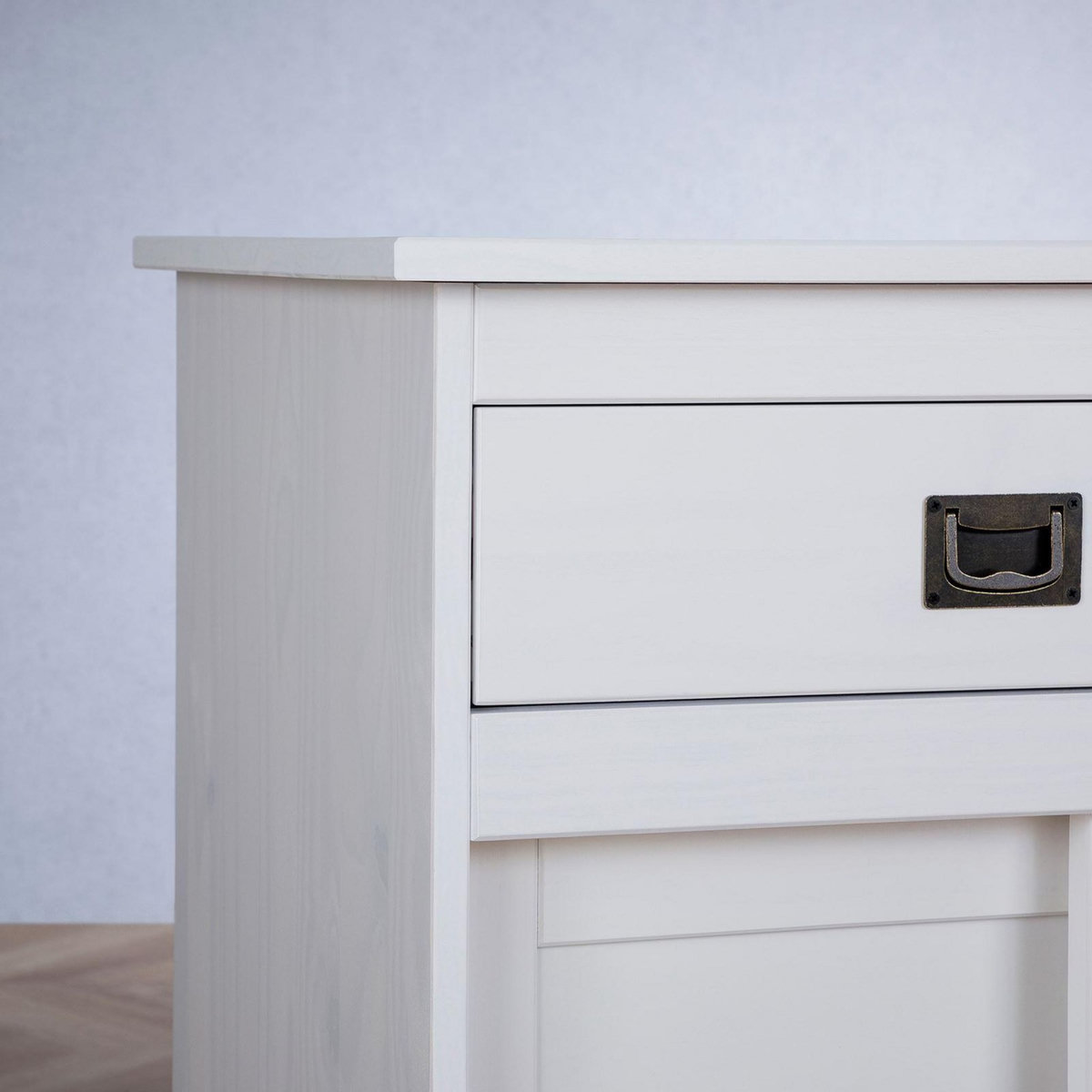 IDIMEX Buffet SAVONA en pin massif, 2 tiroirs et 2 portes