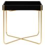 Voir la diapositive 2 : VIDAXL Table d'appoint Noir et dore 38x38x38,5 cm MDF