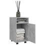Voir la diapositive 3 : VIDAXL Armoire laterale et roues Gris beton 33x38x60cm Bois ingenierie